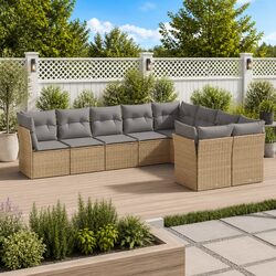 Specifications of the 9 Piece Outdoor Beige Sofa Set
