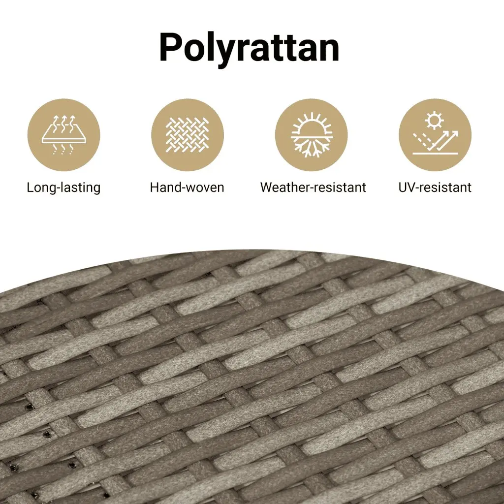Garden Sofa Set Outdoor Furniture 10 Piece Grey with Storage Cushions