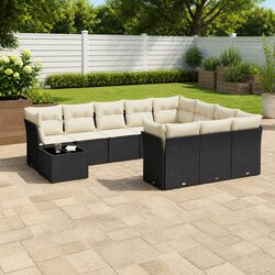 11-Piece Modular Garden Sofa Set with Cushions