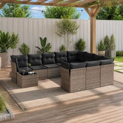 11 Piece Grey Poly Rattan Outdoor Sofa Set Specifications