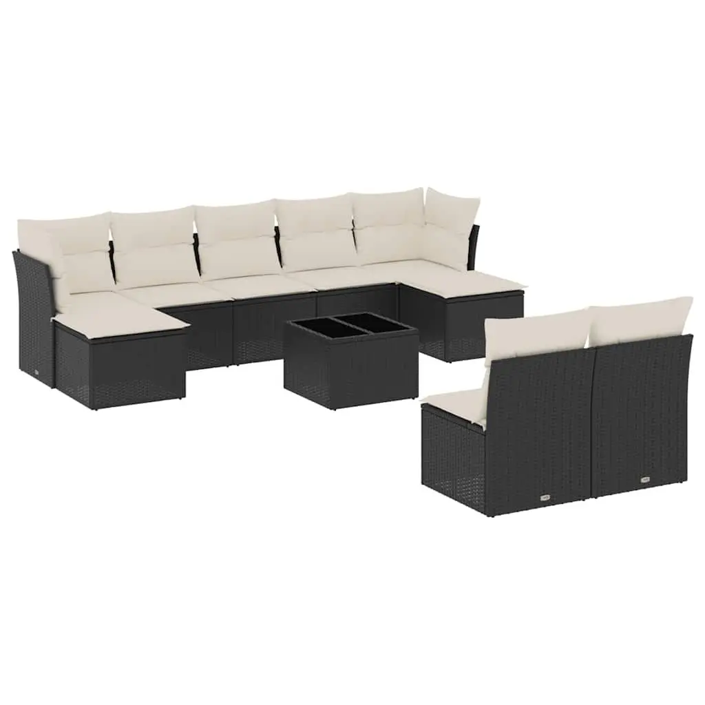 Garden Sofa Set Outdoor Furniture 10 Piece Patio Sectional with Storage Cushions