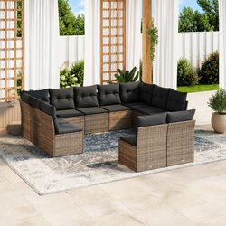 Garden Sofa Set Specifications: 11 Pieces in Grey