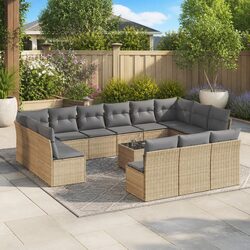 Specifications of 14-Piece Outdoor Sofa Set in Beige