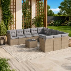 Specifications of 12 Piece Outdoor Sofa Set in Beige