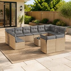 Specifications for 13 Piece Garden Sofa Set in Beige