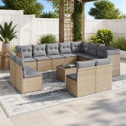 Specifications of Beige 13-Piece Garden Sofa Set