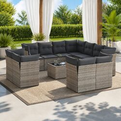 Detailed Specifications of 12-Piece Garden Sofa Set