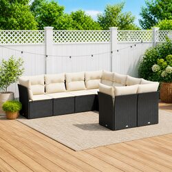 8 Piece Outdoor Sofa Set – Black Rattan Specifications