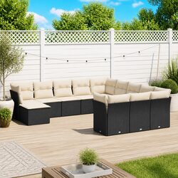 Specifications of the 12 Piece Black Poly Rattan Sofa Set