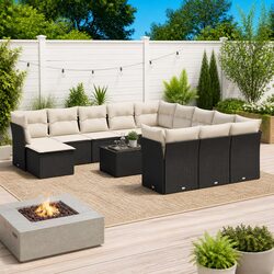 Specifications of 13-Piece Modular Garden Sofa Set in Black