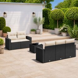 Specifications for the 6-Piece Black Modular Outdoor Sofa Set
