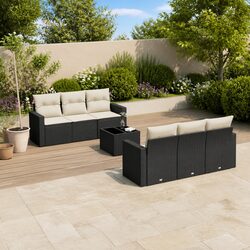 Specifications for the 7-Piece Black Outdoor Sectional Sofa Set