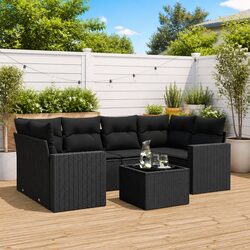 Specifications for 7-Piece Black Outdoor Sofa Set
