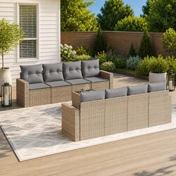 Specifications of 9-Piece Outdoor Sofa Set in Beige
