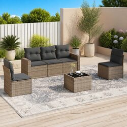 6 Piece Outdoor Sectional Sofa Set - Dimensions & Specs