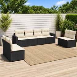 Specifications for 8-Piece Black Rattan Outdoor Sofa Set