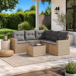 6-Piece Outdoor Sofa Set: Dimensions and Features