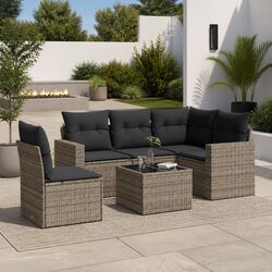 Specifications for 6-Piece Grey Outdoor Sectional Sofa Set