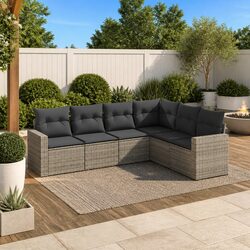 Specifications for the 6 Piece Grey Rattan Outdoor Sofa Set