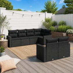Specifications of 7-Piece Black Outdoor Sofa Set