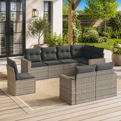8-Piece Grey Garden Sofa Set Specifications and Features