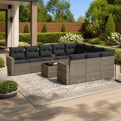 Specifications for 11 Piece Grey Outdoor Sofa Set