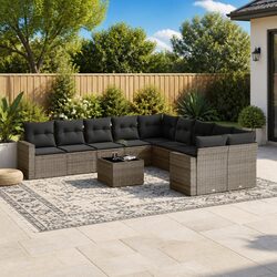 11-Piece Grey Outdoor Modular Sofa Set Specifications
