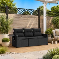 3 Piece Garden Sofa Set Outdoor Furniture Patio Conversation Sectional with
