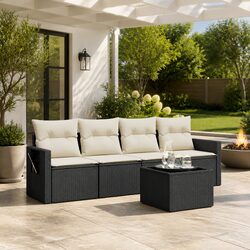 Specifications of 5 Piece Modular Garden Sofa Set in Black