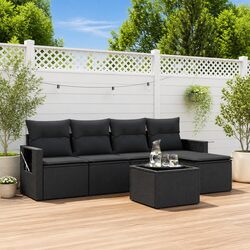 Specifications of Black Rattan 6-Piece Sofa Set
