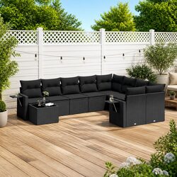 10-Piece Modular Black Patio Sofa Set Specifications