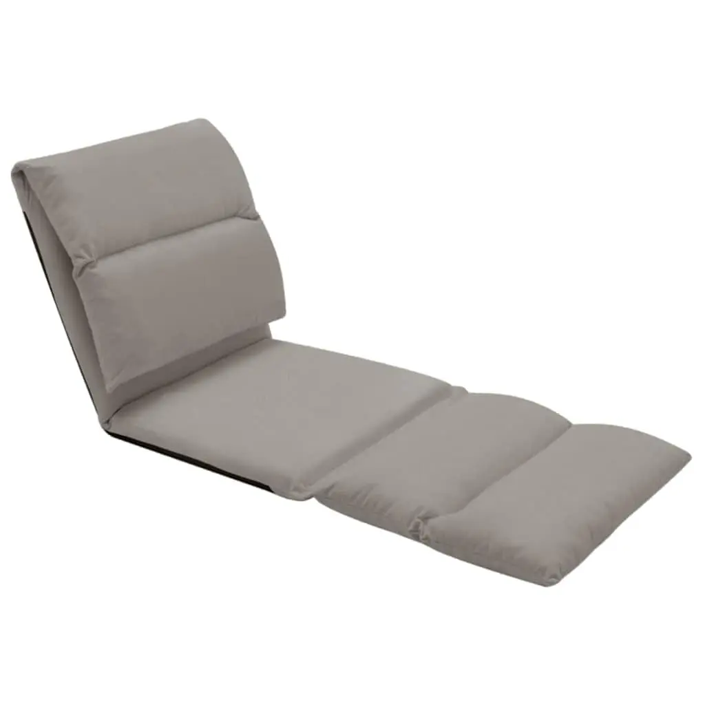 Grey Microfibre Adjustable Folding Floor Chair