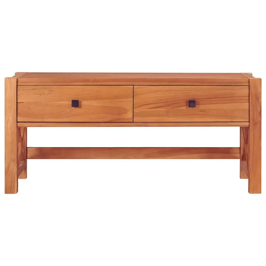 TV Cabinet Living Room 100x40x45 cm Teak Wood Storage Unit with Drawers