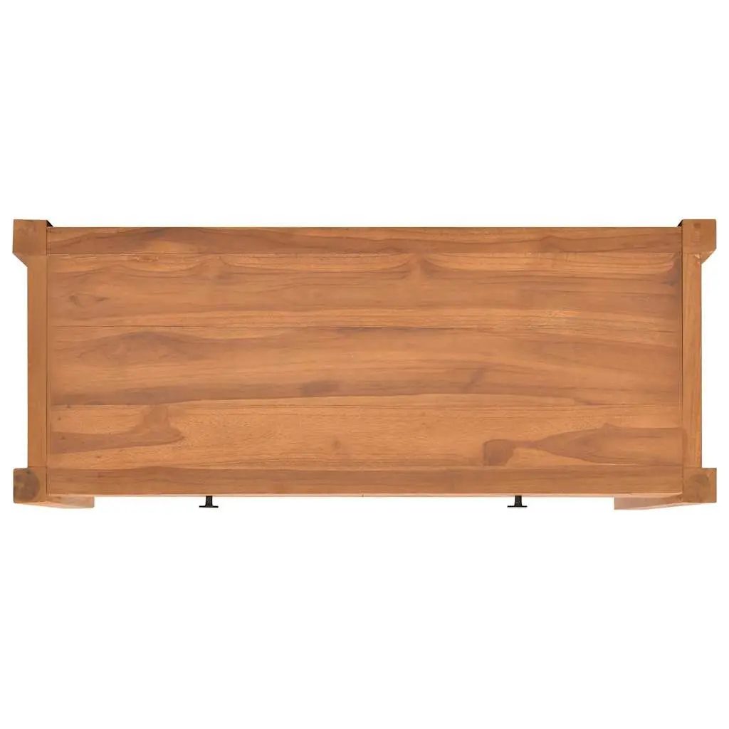 TV Cabinet Living Room 100x40x45 cm Teak Wood Storage Unit with Drawers