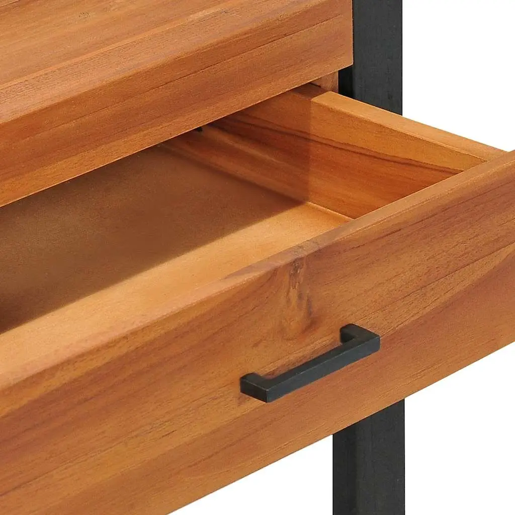 Wooden Desk for Office 100x40x75 cm with 2 Drawers Brown Storage Furniture