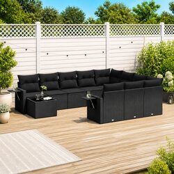 11-Piece Outdoor Furniture Set with PE Rattan Design
