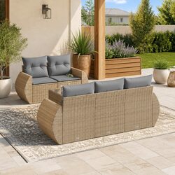 Garden Sofa Set: 6-Piece Outdoor Furniture with Specifications
