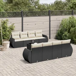 9 Piece Modular Garden Sofa Set with Cushions and Storage