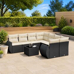Detailed Specifications of 9-Piece Modular Garden Sofa Set