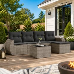 Specifications of 6-Piece Modular Garden Sofa Set Grey