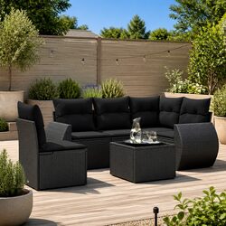 Specifications of 6 Piece Black PE Rattan Sofa Set