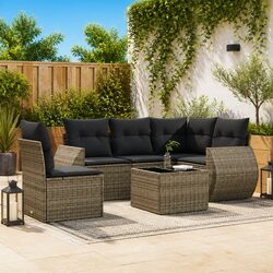 Specifications for 6-Piece Modular Garden Sofa Set in Grey