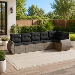 6-Piece Modular Grey Garden Sofa Set Specifications