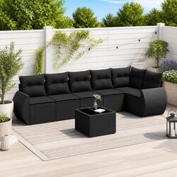 7 Piece Modular Black Garden Sofa Set Specifications