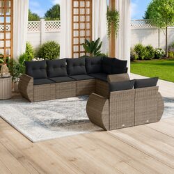 Specifications of 7-Piece Grey Modular Garden Sofa Set