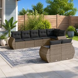 Specifications of Grey 8 Piece Garden Sofa Set with Cushions