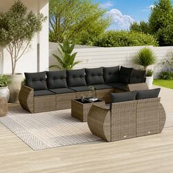 Specifications of the Garden Sofa Set 9-Piece Grey Rattan