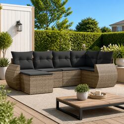Specifications of 6 Piece Grey Garden Sofa Set