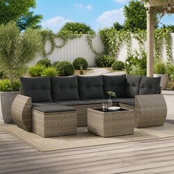 7-Piece Outdoor Garden Sofa Set with Detailed Specs