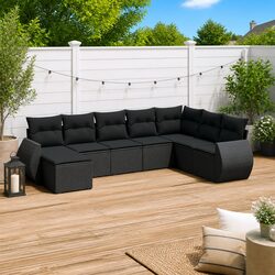 8 Piece Modular Garden Sofa Set with Storage Bags